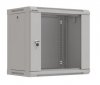 Lanberg Szafa instalacyjna rack wisząca 19 9U 540x350 szara drzwi przeszklone ( flat pack)